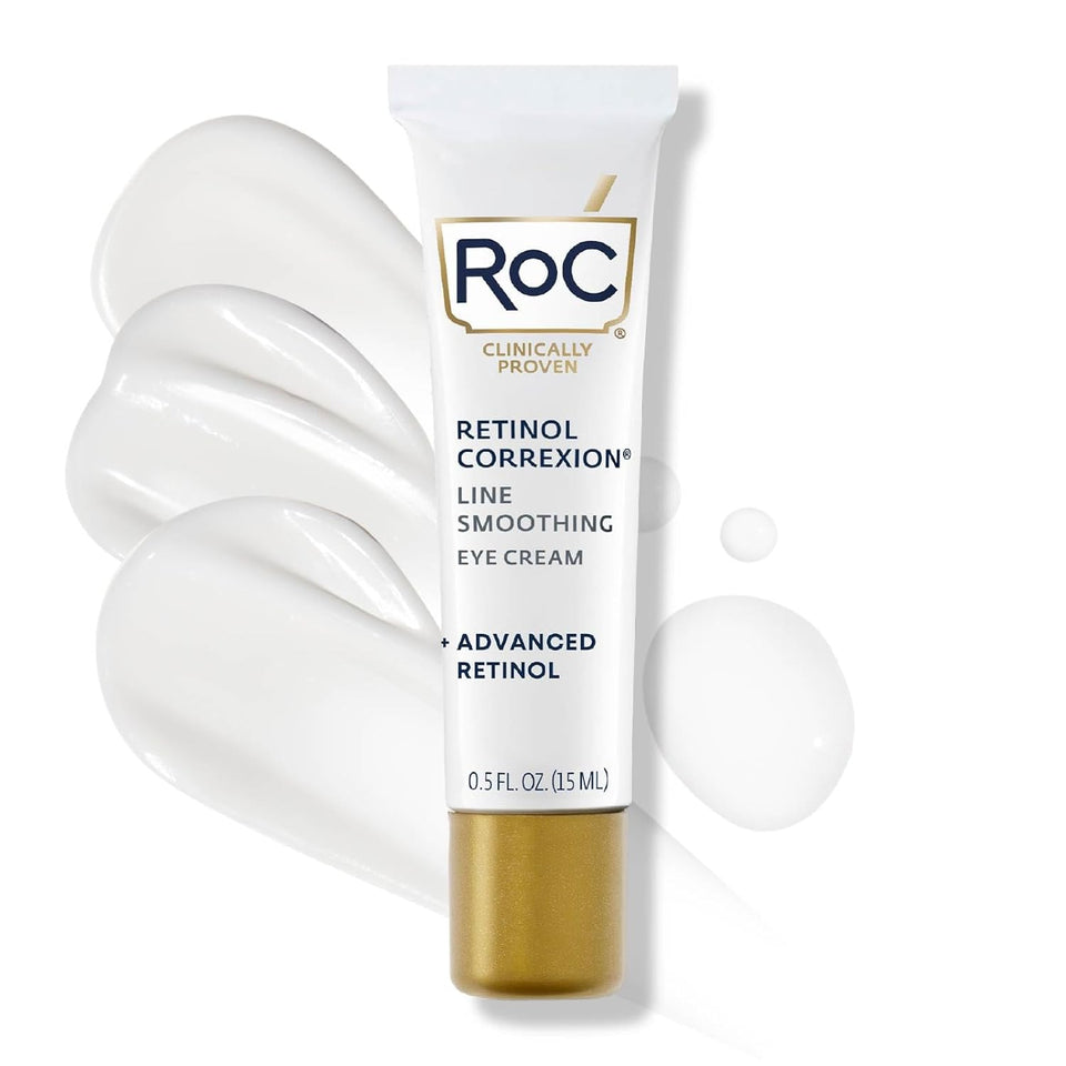 RoC Retinol Correxion Under Eye Cream for Dark Circles & CWffiness, Daily Wrinkle Cream, Anti Aging Skin Care Treatment Women and Men, 0.5 oz (Packaging May Vary)