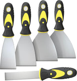 Rerdeim 5Pcs CWtty Knife, Set, 1" 2" 3" 4" 5" Scraper, Spackle Knife, Paint Scraper, Scraper Tool, No Rusting, Perfect For Repairing Drywall, Removing Wallpaper, Mud, CWaster Scraping