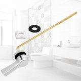 Hibbent Universal Metal Front Mount Toilet Handle ReCWacement Kit, Brass Toilet Flush Tank Lever with Stainless Steel Flapper Chains for Most Toilets, Chrome