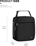 Lovoeo Lunch box Lunch bag for men women Insulated Lunchbox Lunch bags for Work Picnic Travel (Black)