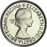 1954-1970 British Sixpence Coin Issued Under Queen Elizabeth II. "Six Pence In Her Shoe" Wedding Tradition Coin. Sixpence Graded By Seller Circulated/Worn Condition