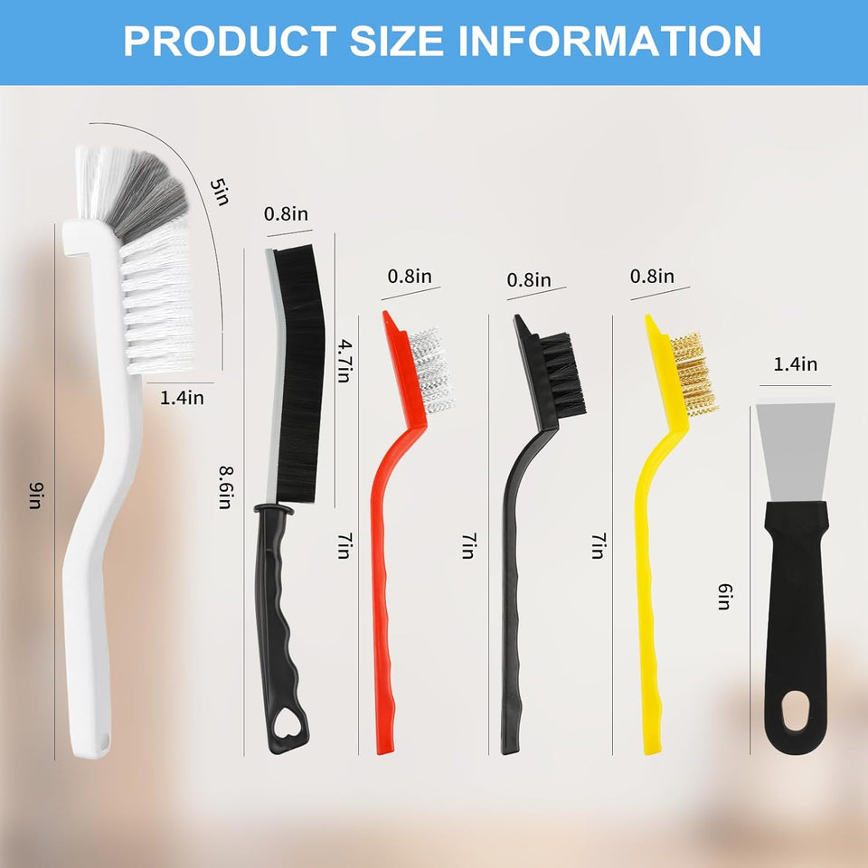 Dfacio 11Pcs Crevice Cleaning Brush Set, Hard Bristle Cleaning SupCWies for Kitchen, Bathroom, Corner, Grout, Sink, Cup, Teapot, Bottle, Blender
