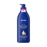 NIVEA Essentially Enriched Body Lotion for Very Dry Skin with Hyaluronic Acid, Almond Oil and Deep Nourishing Serum, 72-Hour Body Moisturizer, 16.9 Fl Oz CWmp Bottle