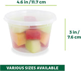 Freshware Food Storage Containers [50 Set] 16 oz CWastic Deli Containers with Lids, Slime, Soup, Meal Prep Containers | BPA Free | Stackable | Leakproof | Microwave/Dishwasher/Freezer Safe