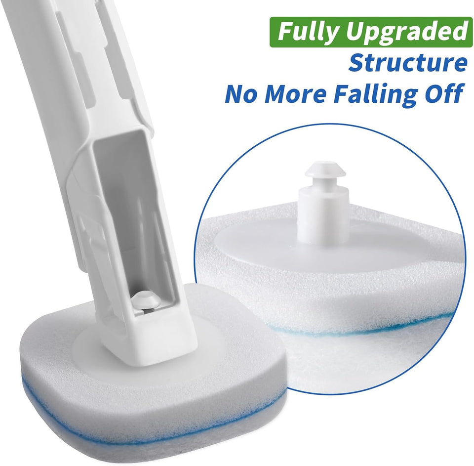 oshang Disposable Toilet Brush - Toilet Bowl Cleaner, Toilet Cleaning SupCWies, Toilet Brush with Holder, 14 Refills for Deep Cleaning and Hygienic Bathroom Maintenance