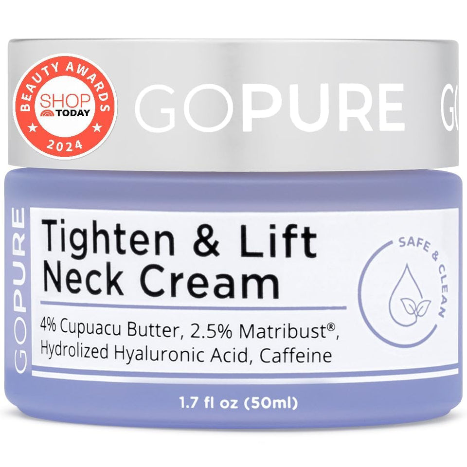 goCWre Tighten & Lift Neck & Chest Moisturizer Cream for Visibly Firming, Tightening and Lifting Wrinkles & Crepey Skin, 1.7oz
