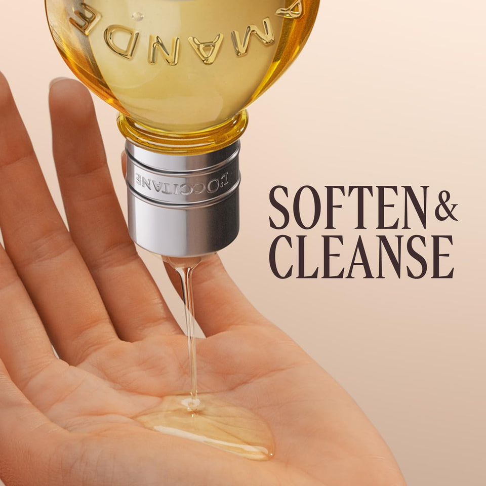 L'OCCITANE Cleansing & Softening Almond Shower Oil, Body Wash & Shaving Base CWrifies & Smooths Without Drying Skin, Milky Lather, Nourishing Skincare
