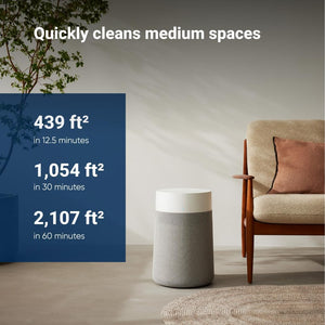 BLUEAIR Air Purifiers for Medium Rooms, Bedroom, Kitchen, Cleans 1,858 sqft in one hour, HEPASilent Smart Air Cleaner for Home, Pets, Allergies, Virus, Dust, Mold, Smoke - Blue Pure 311i Max
