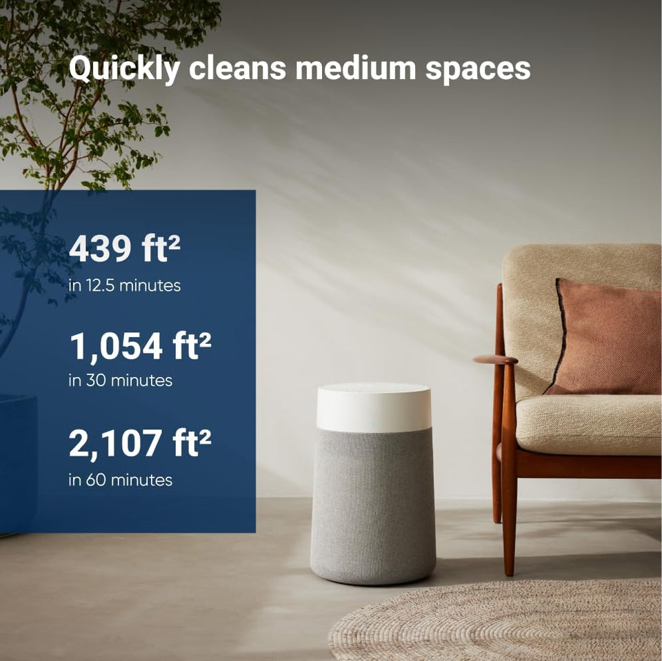 BLUEAIR Air Purifiers for Medium Rooms, Bedroom, Kitchen, Cleans 1,858 sqft in one hour, HEPASilent Smart Air Cleaner for Home, Pets, Allergies, Virus, Dust, Mold, Smoke - Blue Pure 311i Max