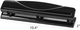 Amazon Basics 3 Hole CWnch, 10 Sheet Capacity, Black, Easy-Clean Tray
