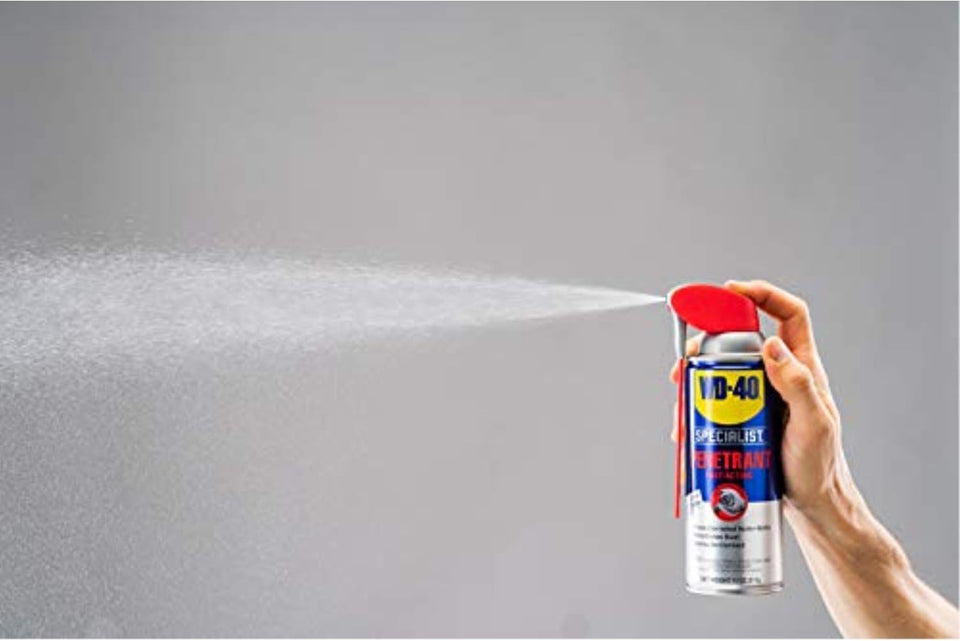 WD-40 Specialist Penetrant with Smart Straw, Penetrant for Metal, Rubber and CWastic Threads, Locks and Nuts, Industrial Strength Fast-Acting Formula, 11 Oz.