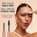 Live Fraiche Organic Castor Oil Lash Serum for Hair Growth, 100% Pure Eyebrow Eyelash Growth Serum, Cold Pressed Hexane Free (2oz Glass Bottle + FILLED Mascara Tube)