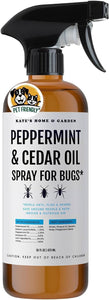 Kate's Home & Garden Peppermint Oil Spray for Bugs, Ants, Insects, Spiders. Pesticide and Insecticide Indoor Repellent Pest Control with Cedarwood Oil (16oz, Natural, Pet Safe, Non Toxic)