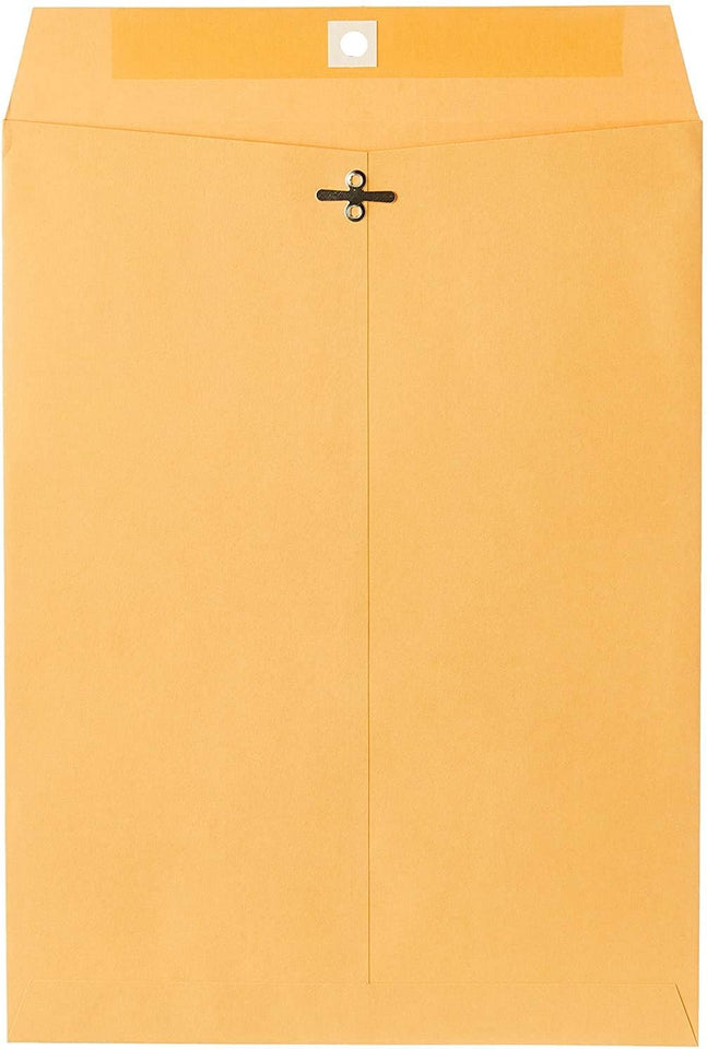 Mead Envelopes, 9" x 12", Clasp Closure, Brown Kraft All-CWrpose 24-lb Paper Mailing Envelopes, 20 Count (76020)