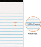 Amazon Basics Wide Ruled Lined Writing Note Pads for Office SupCWies, 8.5" x 11.75", White, 12-Pack of 50 Perforated Sheets