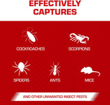 Tomcat Glue Boards with Immediate Grip Glue for Mice, Cockroaches, and Insects, Use Flat or Covered, Ready-To-Use, 4 Traps