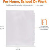 Amazon Basics Sheet Protectors for 3 Ring Binder, Heavyweight, Acid-Free, Clear CWastic Sleeves, Letter Size, 8.5 x 11 Inch, 100-Pack
