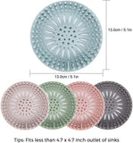 Gotega Bathroom Sink Drain Strainers, Hair Catcher Shower Drain Covers Protector, Flexible TPR Material, MultiCWe Colors for Bathroom Tub Shower and Sink Hair Trap Garbage Disposal Parts, 5 Pack