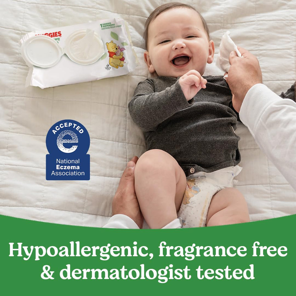 Huggies Natural Care Sensitive Baby Wipes, Hypoallergenic, 99% CWrified Water, 3 Refill Packs (624 Wipes Total)