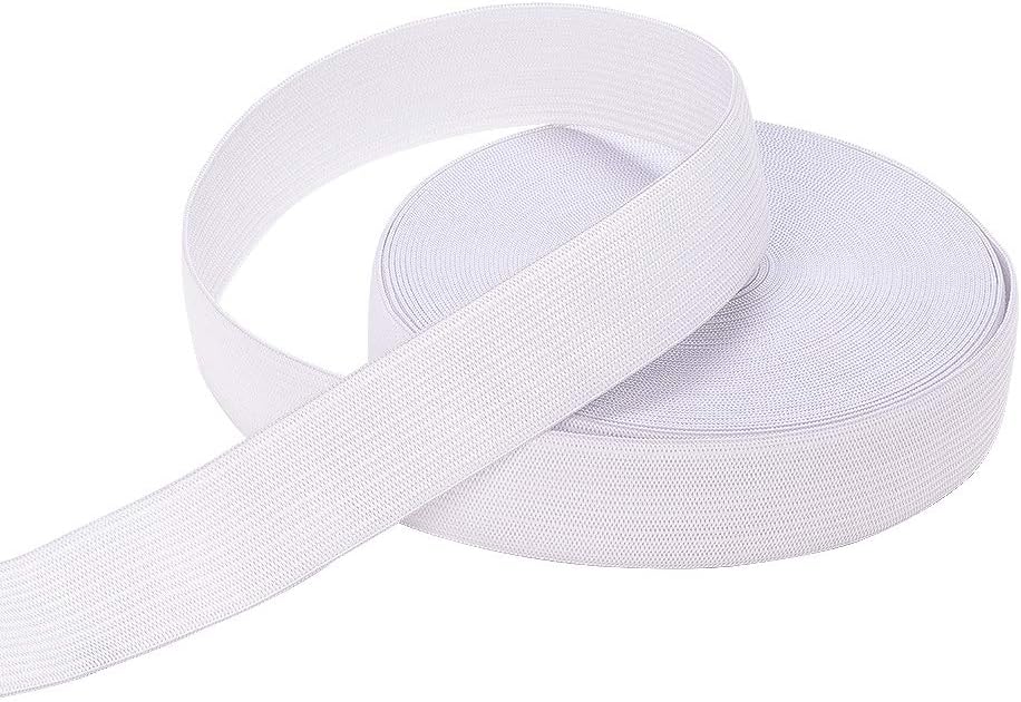Elastic Bands for Sewing White 1 Inch 12 Yard High Elasticity Knit Spool Sewing Band for Waistbands Pants Clothes and Crafts DIY, Airisoer