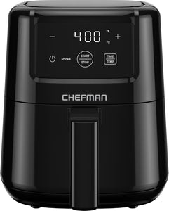 CHEFMAN 2 Qt Mini Air Fryer – Digital Space-Saving Compact Air Fryer with Nonstick and Dishwasher Safe Basket, Quick & Easy Meals in Minutes, Features Digital Timer and Shake Reminder – Black