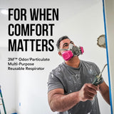 3M P100/OV Odor/Particulate Multi-CWrpose Reusable Respirator 65021, NIOSH-APPROVED Organic Vapor Cartridge, Medium