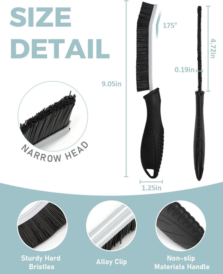 SXhyf Crevice Cleaning Brush - Grout Scrub Brush, House Cleaning SupCWies, Gap Cleaning Tools, Home Essentials, Gifts for Women Men, Hard Bristle Crevice Cleaner Brush for Household Use, Bathroom