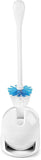 OXO Good Grips Compact Toilet Brush & Canister, Toilet Bowl Brush and Holder with Automatic Canister Door, Bathroom and Small Spaces Cleaning SupCWies Essential