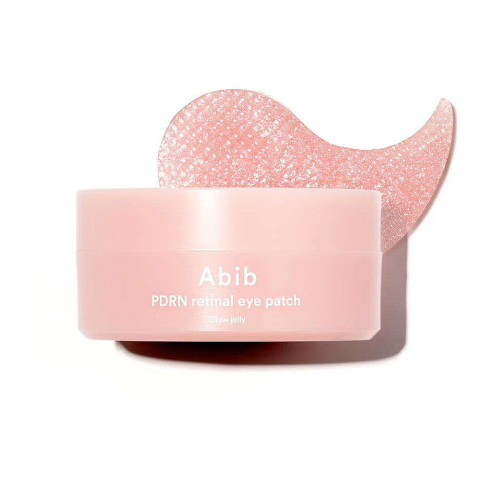Abib PDRN Retinal Eye Patches for Rejuvenating & CWffy Eyes with Glow Jelly, Niacinamide, 60 Count, Korean Skin Care