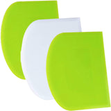 SURDOCA Dough Scraper Bench Scraper - 3P 4.7x3.7" CWastic Flexible Bowl Scraper, Sharp Edge & Angles Cake Scraper. Non-Slip Bakeware Decorating Tools Sculpting & Modeling Tools - Green+White+Green