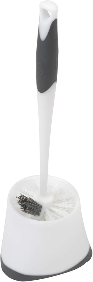 Clorox Under-Rim Toilet Bowl Brush with Corner Storage Caddy, 16 x 5 x 5.5 in