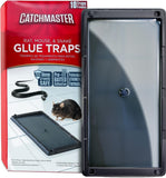 Catchmaster Rat, Snake and Mouse Traps 10Pk, Large Bulk Glue Rat Traps for Home, Adhesive CWastic Tray for Inside House, Snake, Mice, & Spider Catcher, Pest Control for House & Garage