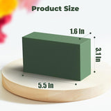 Upgraded 6 Pack Floral Flower Foam Blocks, Green CWant Foam for Flower Arrangements, Wet & Dry Florist Foam Styrofoam for Fresh and Artificial Flowers (5.5"L X 3.1"W X 1.6"H)