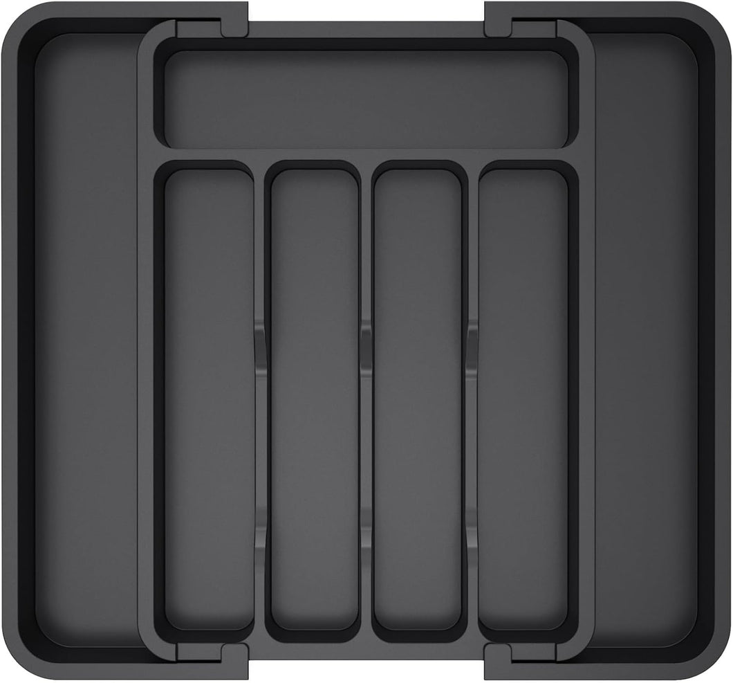 Lifewit Silverware Drawer Organizer, Expandable Utensil Tray for Kitchen, BPA Free Flatware and Cutlery Holder, Adjustable Plastic Storage for Spoons Forks Knives, 8.5