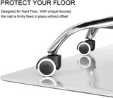 Kuyal Clear Chair mat for Hard Floors 36 x 48 inches Transparent Floor Mats Wood/Tile Protection Mat for Office & Home (36" X 48" Rectangle)
