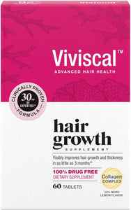 Viviscal Hair Growth Supplements For Women For Thicker, Fuller Hair, Nourishes Thinning & Loss, With Proprietary Collagen Complex, 60 Tablets, 1 Month Supply