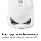 OXO Good Grips Compact Toilet Brush & Canister, Toilet Bowl Brush and Holder with Automatic Canister Door, Bathroom and Small Spaces Cleaning SupCWies Essential