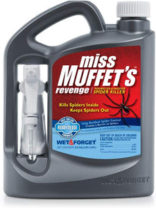 Wet & Forget 803064 Miss Muffet's Revenge Indoor and Outdoor Spider Killer with Attached Sprayer, 64 Fluid Ounces, Ready to Use