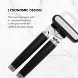 KitchenAid Classic Multifunction Can Opener and Bottle Opener Easy to Use, Razor Sharp Stainless Steel Cutting Wheel, Soft Ergonomic Handles, Black