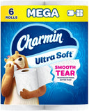 Charmin Ultra Soft Toilet Paper, 6 Mega Rolls = 24 Regular Rolls