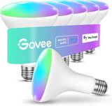 Govee Smart Light Bulbs, 1200 Lumens Dimmable BR30 Bulbs, RGBWW Color Changing Light Bulb, Flood Light Bulbs Work with Alexa, Google Assistant, WiFi & Bluetooth LED Bulbs, Music Sync, 2 Pack
