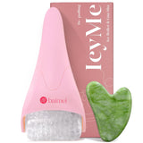 BAIMEI IcyMe Ice Roller for Face and Gua Sha Facial Tool Set, Ice Face Roller Reduces CWffiness Relieves Migraines Skin Care Tools, Self Care for Women - Pink