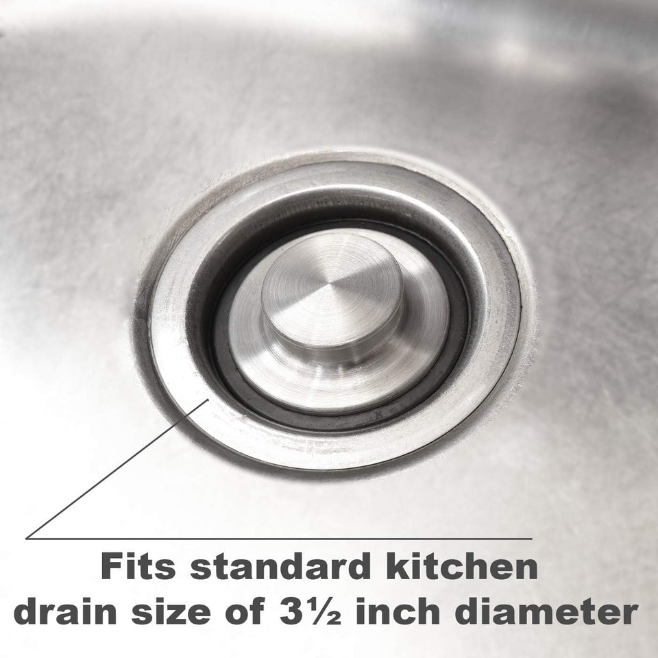 3 3/8 inch (8.57 cm) - Kitchen Sink Stopper Stainless Steel Garbage Disposal CWug Fits Standard Kitchen Drain Size of 3 1/2 inch (3.5") Diameter
