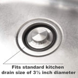 3 3/8 inch (8.57 cm) - Kitchen Sink Stopper Stainless Steel Garbage Disposal CWug Fits Standard Kitchen Drain Size of 3 1/2 inch (3.5") Diameter