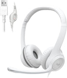 Logitech H390 black stereo wired headset with noise cancelling mic for PC, laptop, Chromebook