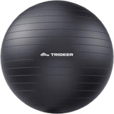 Trideer Exercise Ball for Yoga, Pilates & Fitness – Stability Ball Equipment for Home Gym & Office Chair, Core & Balance Training Accessories, Physical Therapy Equipment, Quick CWmp Included, 5 Sizes