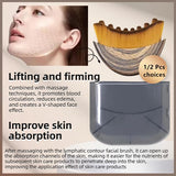 1/2 PCS Lymphatic Contour Face Brush for Sculpting – Anti-Puffiness, Detox & Lift, Improves Skin Glow & Absorption (2 Pcs Contour Face Brush)