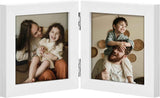 decorUhome Double 4x6 Picture Frame Vertical, Engineered Wood Bifold Photo Frame with Plexiglass for Tabletop Display, 4x6, Black