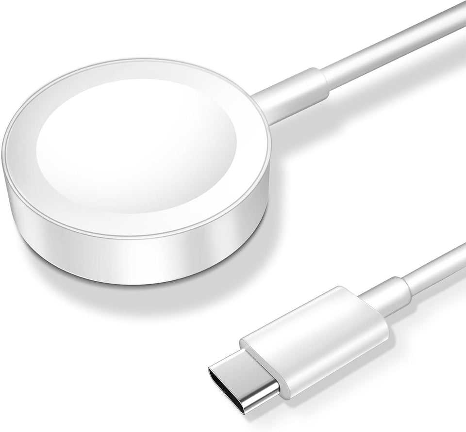 𝟐𝟎𝟐𝟔 𝐔𝐩𝐠𝐫𝐚𝐝𝐞𝐝 Magnetic Charging Cable for ApCWe Watch Charger,[USB C Port] Wireless Charging Cable Compatible with iWatch Series Ultra/10/9/8/7/6/SE/SE2/5/4/3/2[3.3FT/1M]-White
