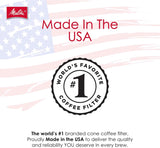 Melitta #4 Cone Coffee Filters, Natural Brown, 100 Count (Pack Of 3), 300 Total Filters - Fits all 8-12 Cup Cone Coffee Makers and Pour-Overs, Compostable, Tear-Resistant
